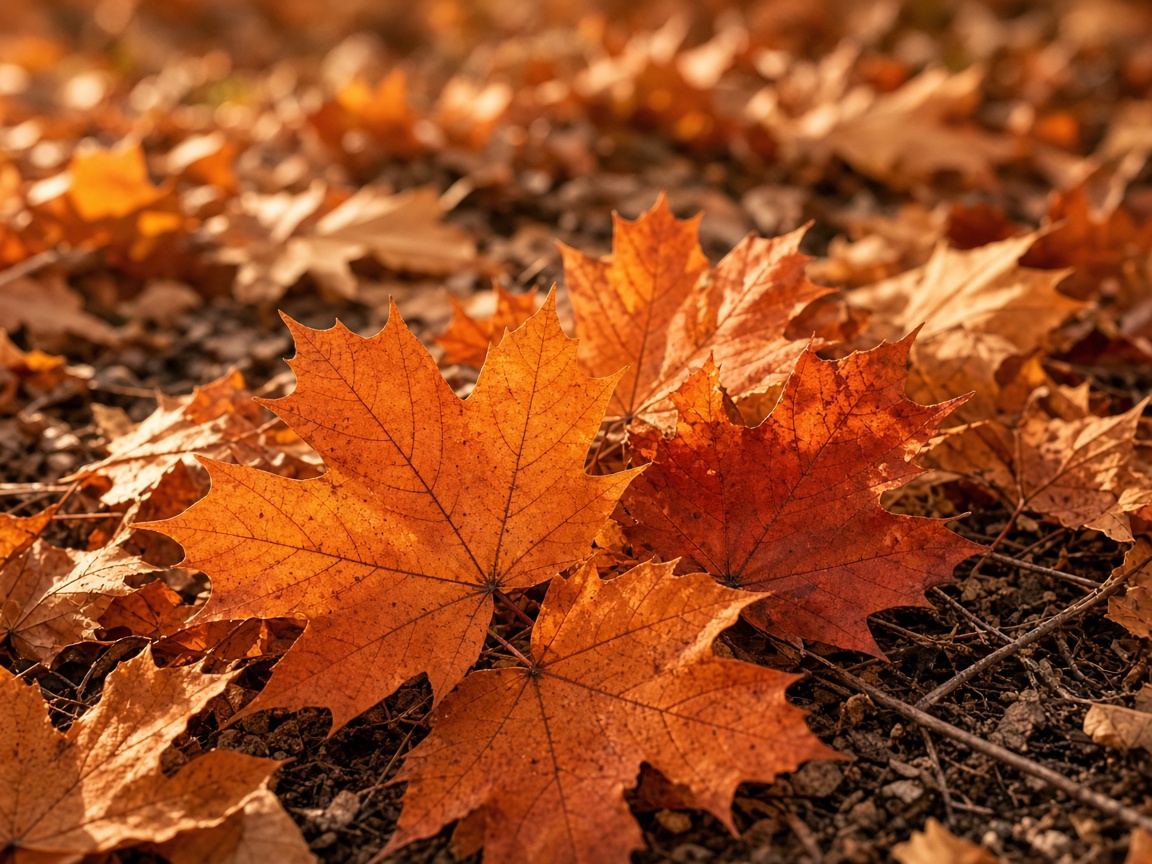 Autumn maple leaves